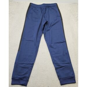 Devops Track Pants Womens L Blue Athletic Fit Stretch Elastic Waist Gym Workout